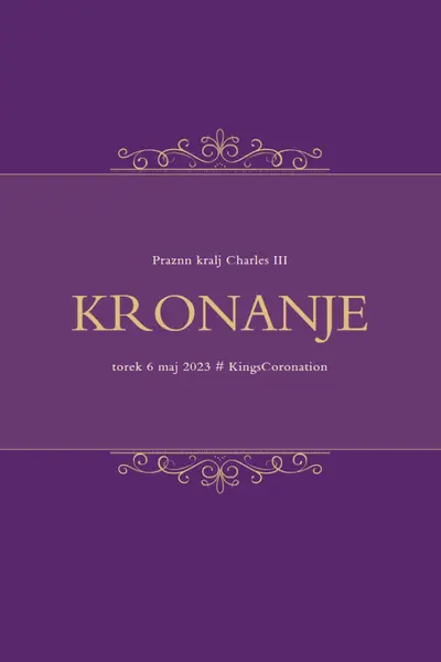 Kraljevo obvestilo purple modern-simple