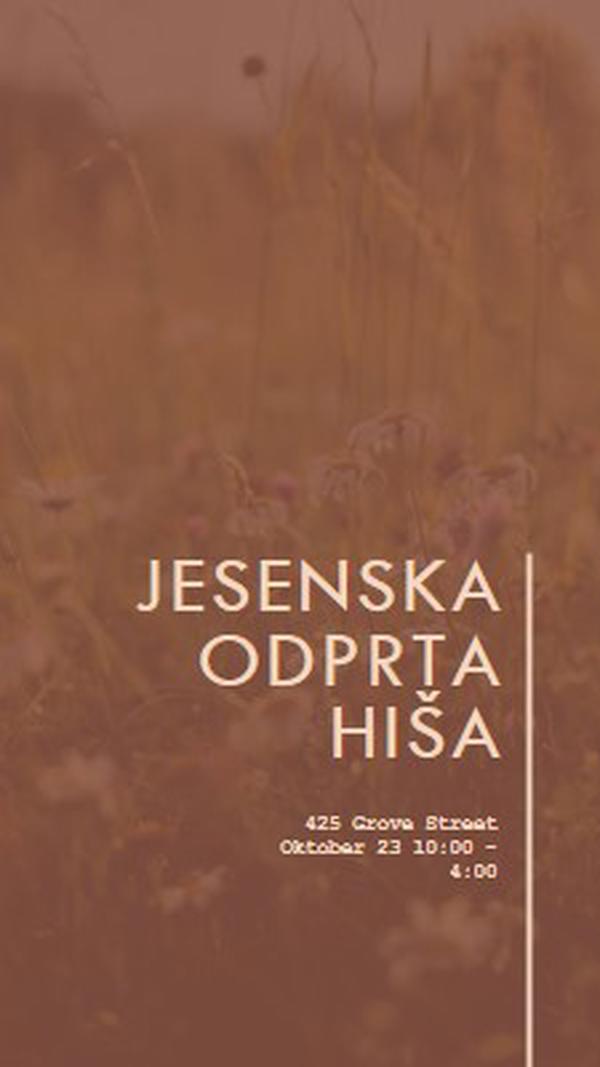 Jesenska odprta hiša brown modern-simple