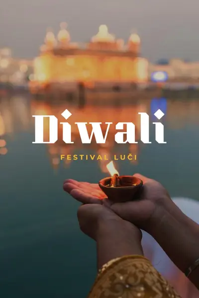 Svetloba Diwalija blue modern-simple