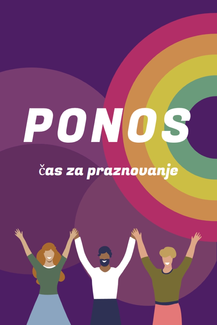 Praznovanje ponosa purple modern-bold