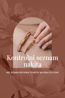 Kontrolni seznam nakita pink organic-boho