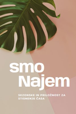 Najemamo sezonske delavce pink modern-simple