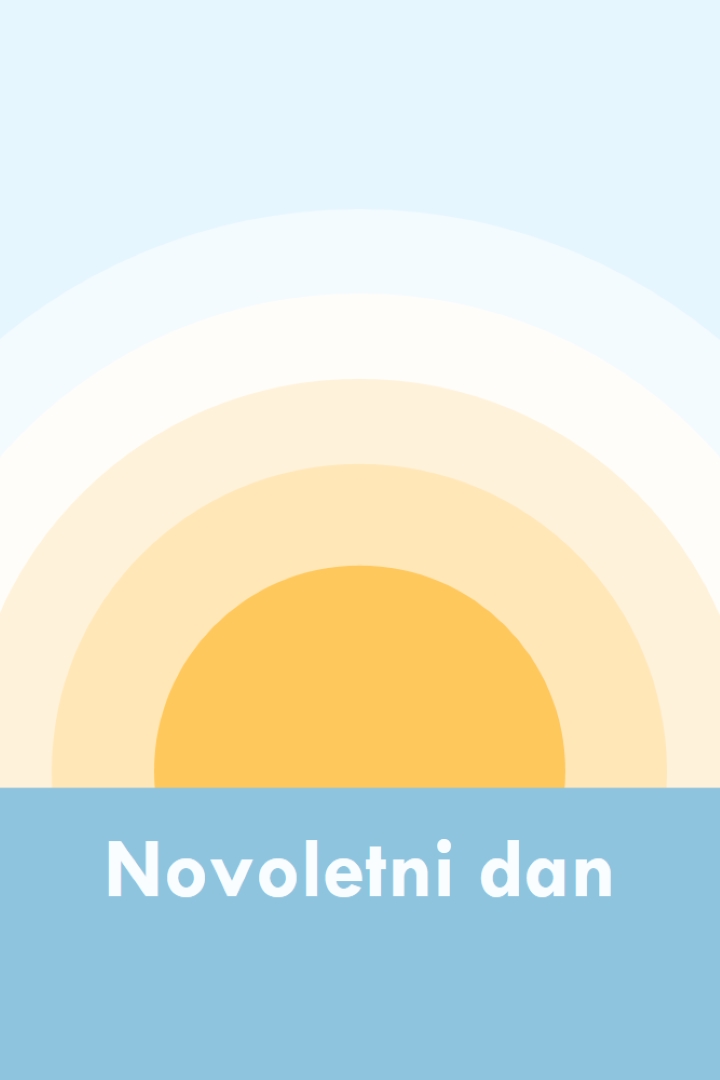 Novoletno sonce blue modern-simple