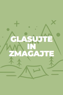 Glasujte in zmagajte green whimsical-line