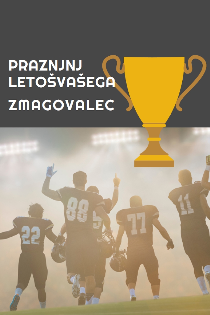 Praznnti zmagovalca blue modern-simple