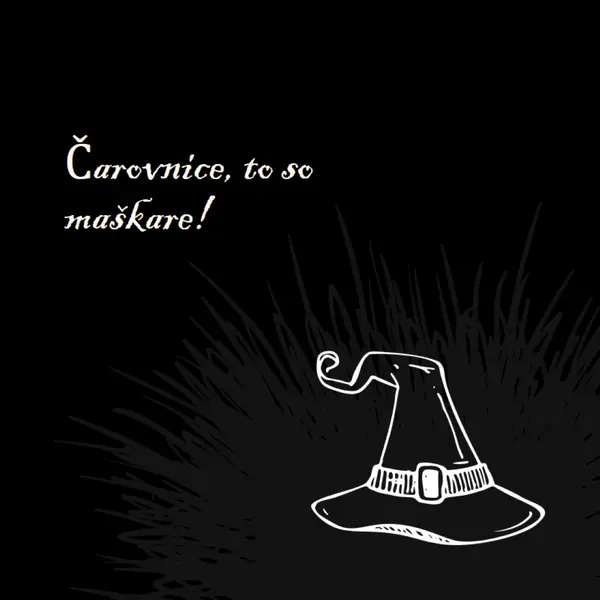 Maškare so. black whimsical-line
