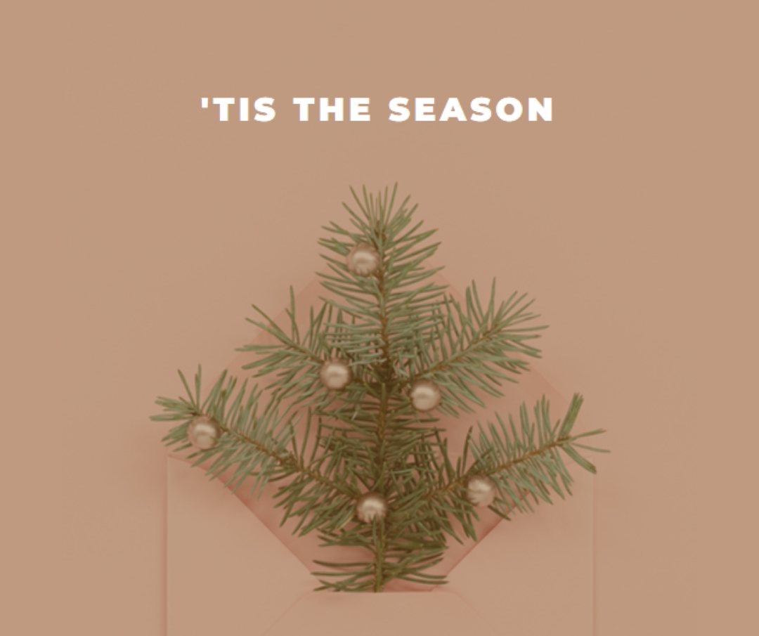 Tis the season's greetings yellow modern-simple