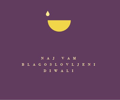 Blagoslov Diwali purple modern-simple