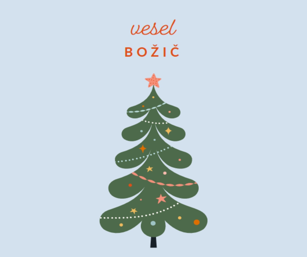 O božično drevo green whimsical-color-block