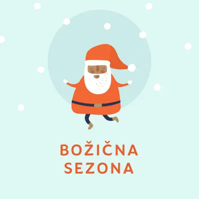 Božiček sezone blue whimsical-color-block