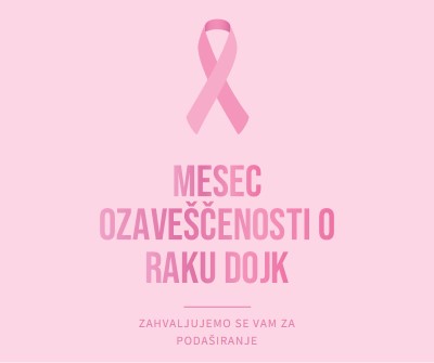 Mesec ozaveščenosti o raku dojk pink modern-simple