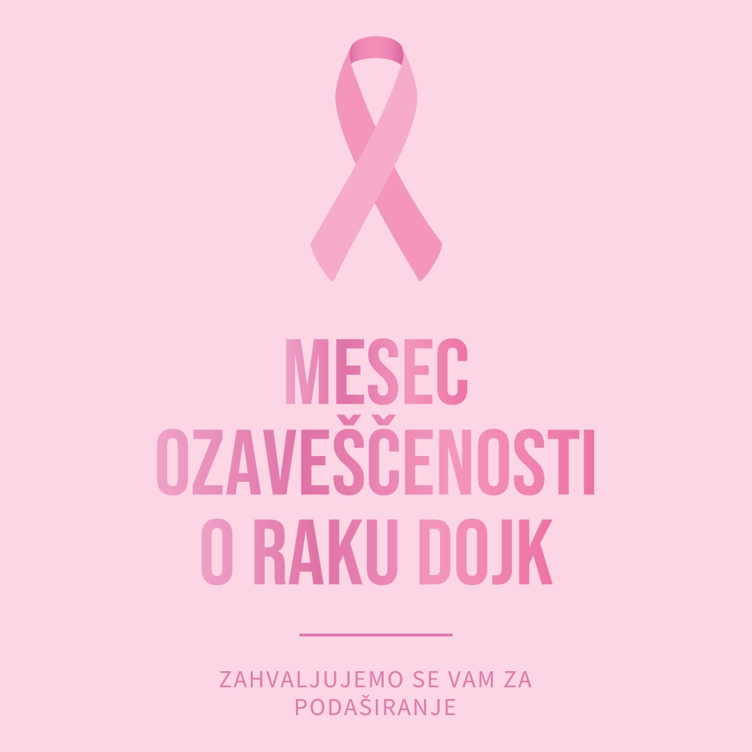 Mesec ozaveščenosti o raku dojk pink modern-simple