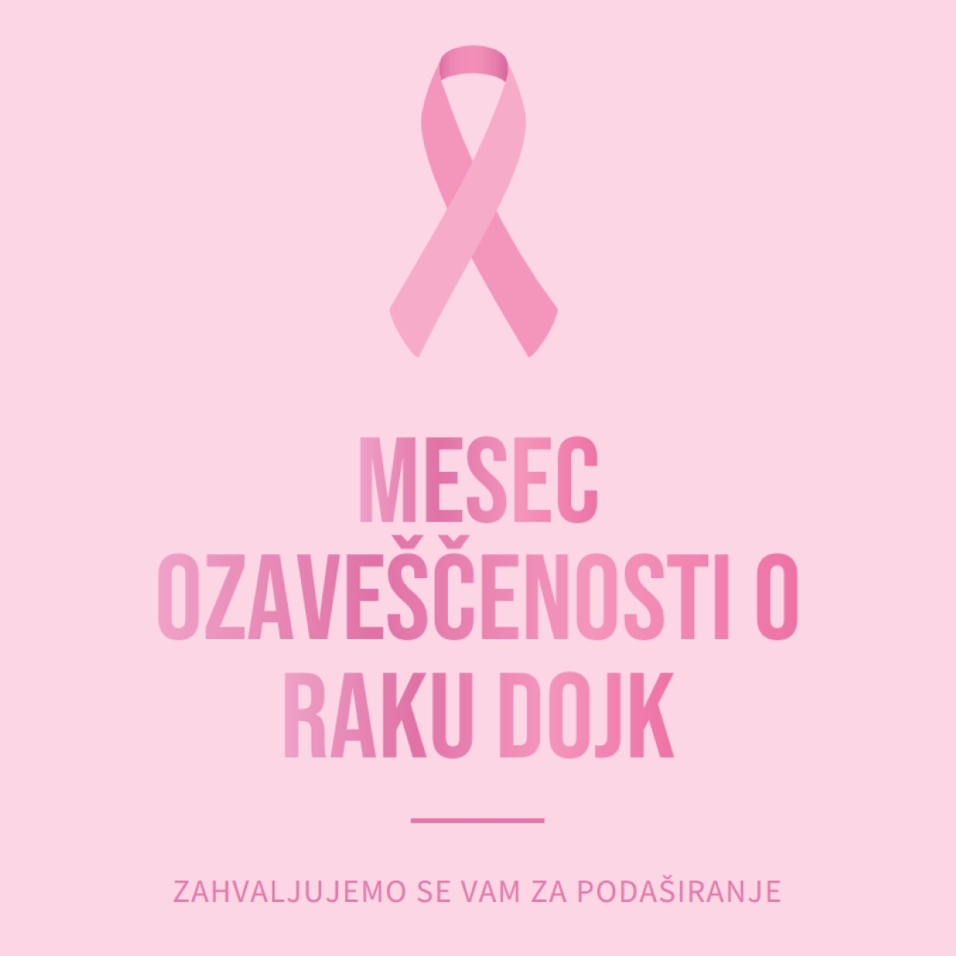 Mesec ozaveščenosti o raku dojk pink modern-simple