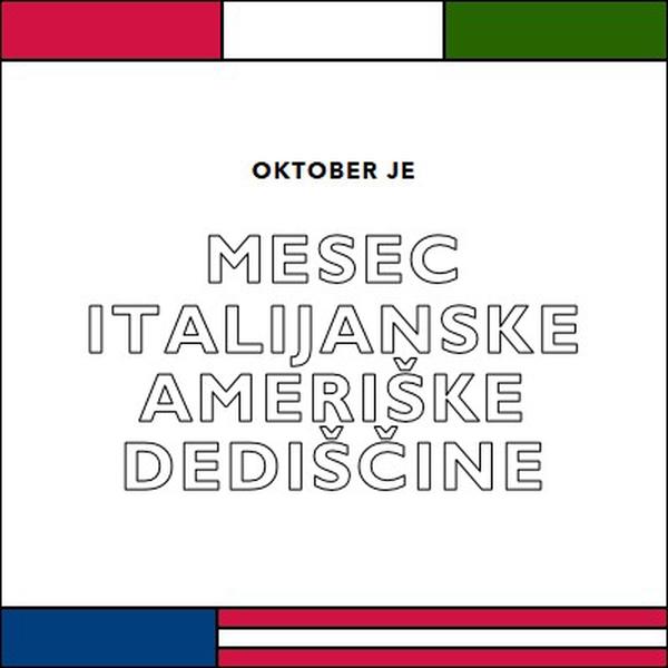 Mesec italijanske ameriške dediščine white vintage-retro