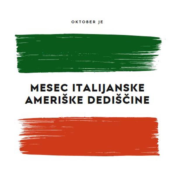 Praznščina italijanske ameriške dediščine white modern-bold