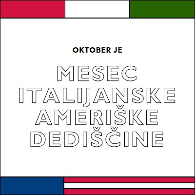 Mesec italijanske ameriške dediščine white vintage-retro