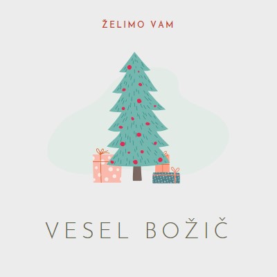 Želim ti vesel božič pink whimsical-color-block