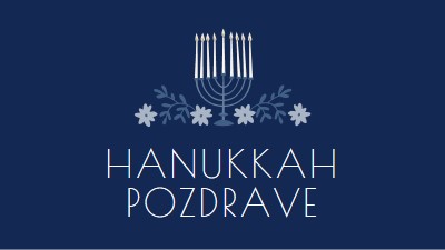 Pozdravljeni v Hanukkah blue modern-simple