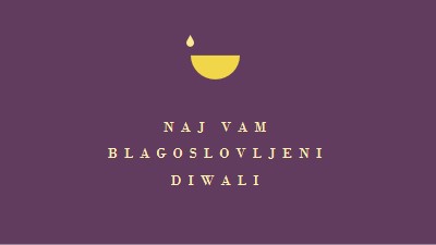 Blagoslov Diwali purple modern-simple