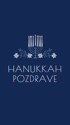 Pozdravljeni v Hanukkah blue modern-simple