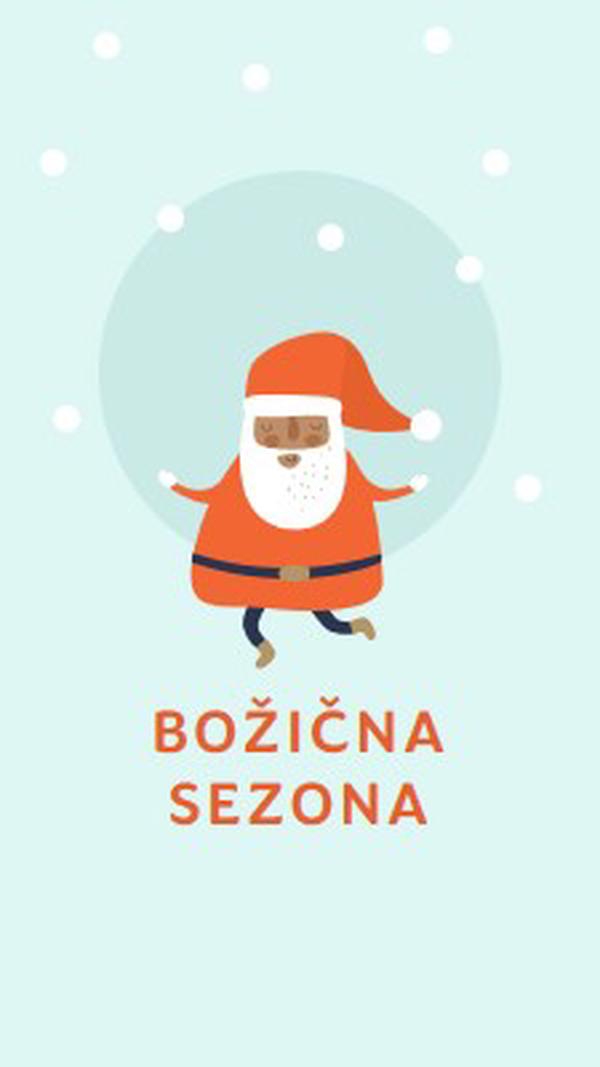 Božiček sezone blue whimsical-color-block