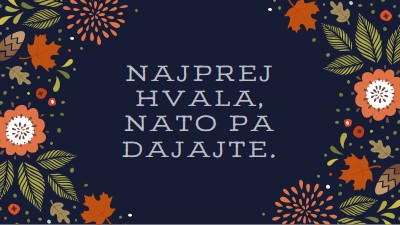 Najprej hvala, nato pa daje black organic-simple