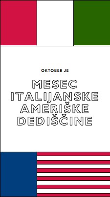 Mesec italijanske ameriške dediščine white vintage-retro