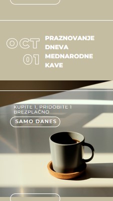 Praznovanje dneva mednarodne kave brown modern-geometric-&-linear