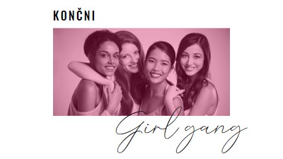 Girl gang white modern-simple