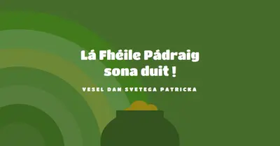 Vesel dan svetega Patricka green vintage-retro