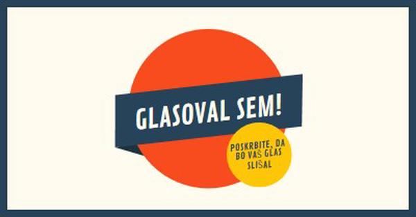 Glasoval sem! red vintage-retro