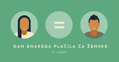 Današnji dan za enako plačilo green modern-color-block