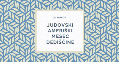 Praznovanje judovske ameriške dediščine blue modern-simple