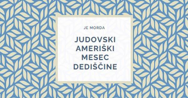 Praznovanje judovske ameriške dediščine blue modern-simple