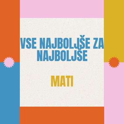 Vse najboljše za rojstni dan gray retro,bold,geometric