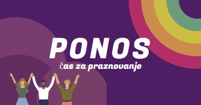 Praznovanje ponosa purple modern-bold