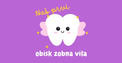 Prvi obisk zobna vila purple whimsical-color-block