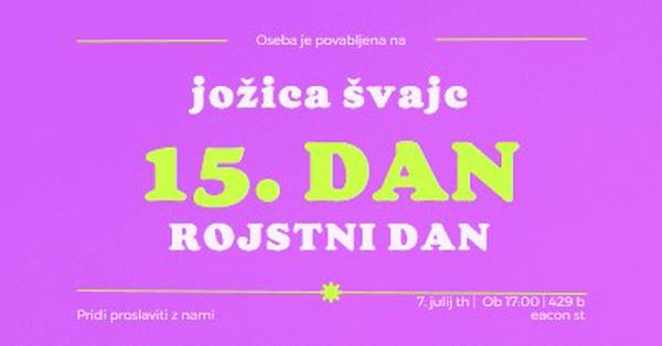 Povabljeni ste purple bold,vibrant,retro