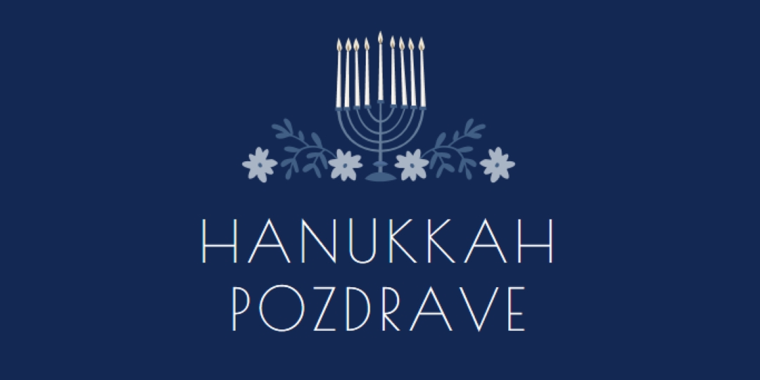 Pozdravljeni v Hanukkah blue modern-simple
