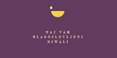 Blagoslov Diwali purple modern-simple