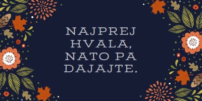 Najprej hvala, nato pa daje black organic-simple