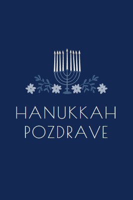 Pozdravljeni v Hanukkah blue modern-simple