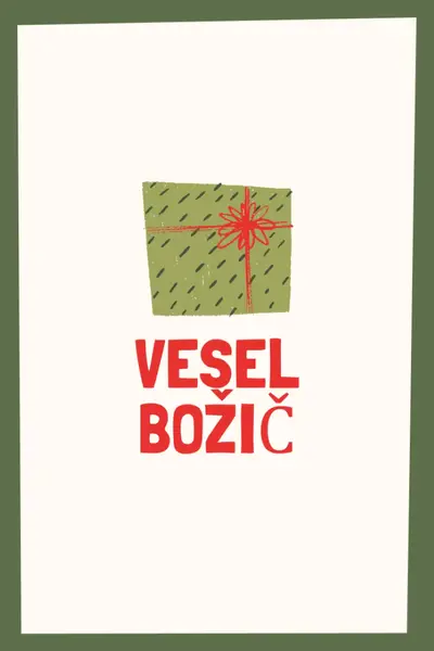 Veselo božično darilo white whimsical-color-block