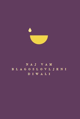 Blagoslov Diwali purple modern-simple