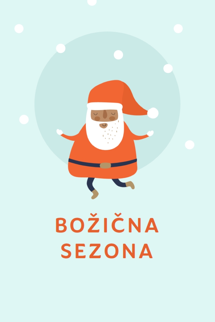Božiček sezone blue whimsical-color-block