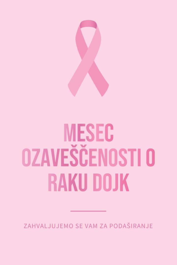 Mesec ozaveščenosti o raku dojk pink modern-simple