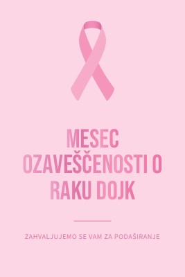 Mesec ozaveščenosti o raku dojk pink modern-simple