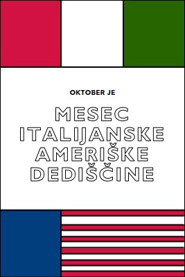 Mesec italijanske ameriške dediščine white vintage-retro