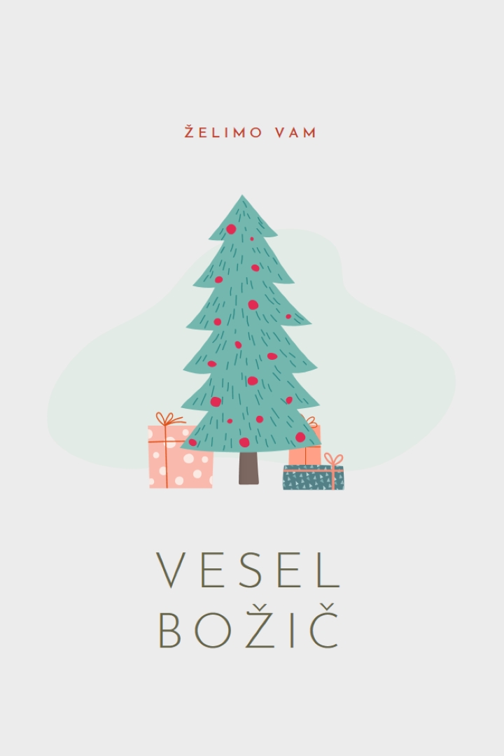 Želim ti vesel božič pink whimsical-color-block