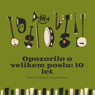 Opozorilo o velikem poslu green retro,graphic,music